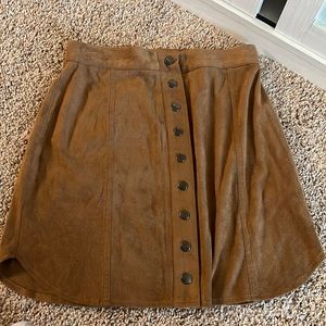 Tan suede skirt
